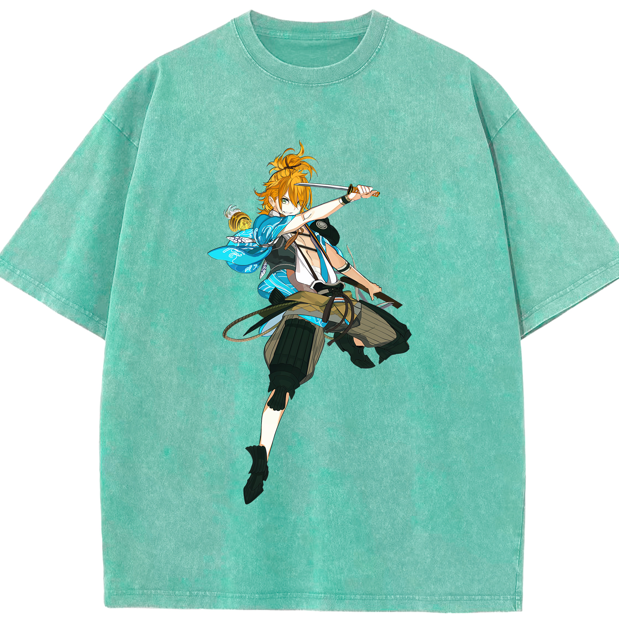 （画像用） 刀剣乱舞 Touken Ranbu 綿100% ヴィンテージ風 半袖Tシャツ（フロントプリント）